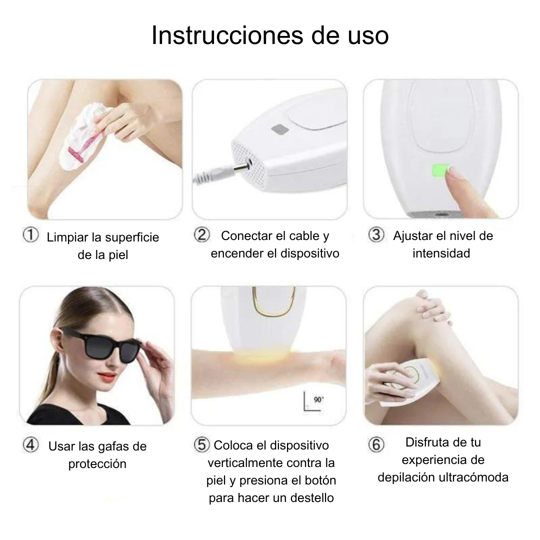 Dispositivo de depilación permanente LaserPulse PRO™